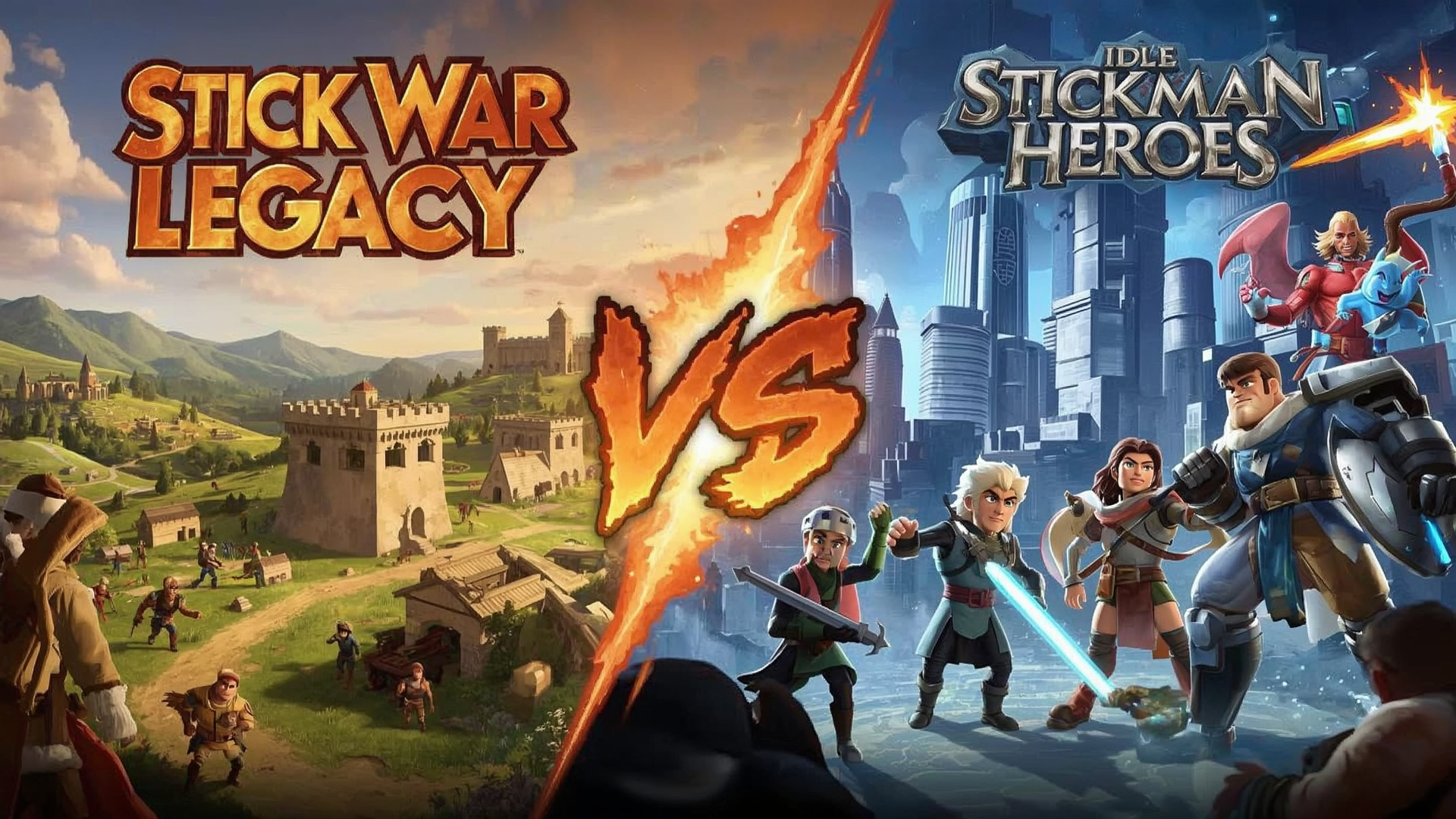 Stick War Legacy vs. Idle Stickman Heroes